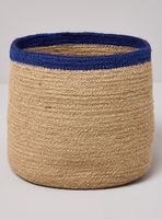 Canasto Yute Línea Azul M