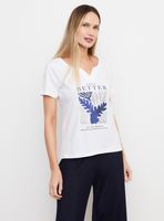 Polera Manga Corta con Estampado Localizado