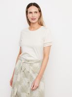 Polera con Cintas de Macramé en Hombros y Puños