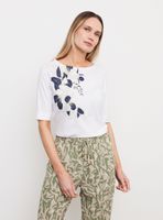 Polera Manga Codo con Estampado y Tachitas