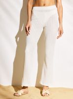 Pantalón Wide Leg Tejido con Aberturas en Costados