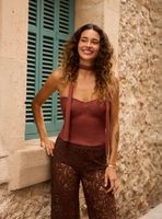 Polera Tejida Escote Corazón Colección María Pombo