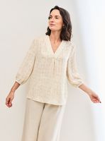 Blusa Estampada Manga Abullonada