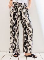 Pantalón Fluido Wide Leg con Bolsillos Laterales