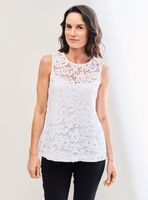 Blusa sin Mangas de Encaje con Forro