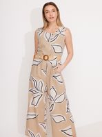 Enterito con Lino Cierre Delantero y Cinturón Elasticado