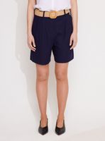 Short Bermuda con Lino y Cinturón