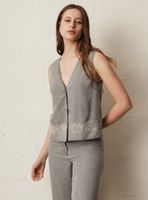 Blusa Vest de Mezclilla Bordado