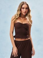 Polera Strapless Textura