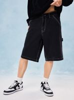 Bermuda Color Sólido de Gabardina