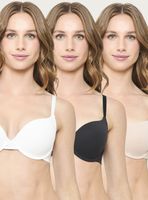 Pack 3 Sostén Cobertura Media con Básico Color