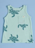 Polera sin Manga Estampada de Algodón