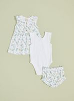 Conjunto 3 Piezas de Polera, Calzón y Body con Vuelos