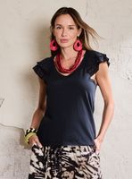 Polera Broderie en Mangas