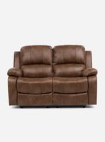 Sofá Reclinable 2 Cuerpos Umbria Tela Tabaco