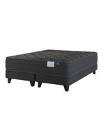 Cama Europea King Black Base Dividida Base + Colchón