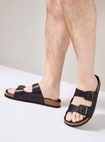 Sandalia Casual de Cuero Hebillas Hombre