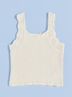 Polera Tejida Detalle Broderie sin Mangas