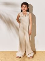 Enterito Wide Leg con Vuelo Recogido y Panal