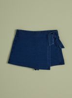 Falda Tipo Short Efecto Denim