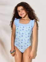 Traje de Baño Enterito Color Block Print Floral