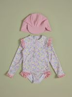 Traje de Baño Enterito Manga Larga con Gorro