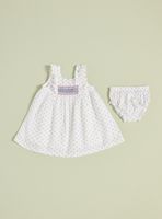 Vestido Estampado Floral con Bordado y Bombacho