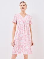 Camisa de Dormir en Caja Estampado Detalle Encaje