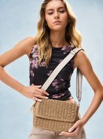 Cartera Crossbody Look Raffia con Strap