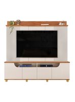 Centro de Entretenimiento Gama 75"" Off White/Freijo