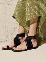 Sandalia Cuero Colaboración María Pombo Mujer