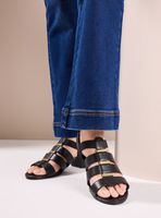 Sandalia Taco Plantilla Acolchada Mujer