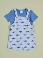 Conjunto Jardinera y Body Estampado Stitch