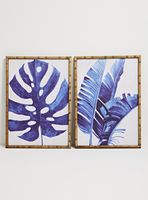 Set de 2 Cuadros Palm Azul 2