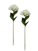 Set de 2 Flores Hortensia 80 cm Blanca
