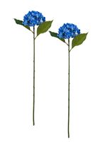 Set de 2 Flores Hortensia 84 cm Azul