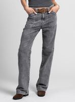 Jeans Recto Tiro Medio Ame Gris