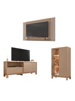 Panel TV + Rack 1.5m + Vitrina Mondrian