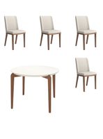 Juego de Comedor Redondo Kalina + 4 Sillas Kalina