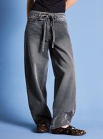 Jeans Balloon Crop Lavados Clásicos