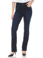 Jeans Recto Slim Tiro Alto con Pretina 2 Botones