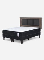 Cama Europea King New Style 6 Plus + Respaldo Rachel Gris