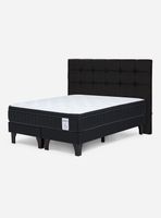 Cama Europea King New Style 6 Plus + Respaldo Issey Grafito