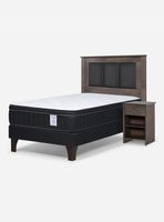 Cama Europea 1 Plaza New Style 6 Plus + Set Rachel