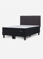 Cama Europea 2 Plazas Tempo Base dividida + Respaldo Lucio Grafito