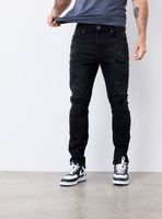 Jeans Super Skinny con Roturas y Parches