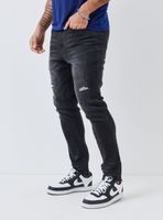 Jeans Roturas Manchas de Pintura Skinny Fit