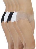 Pack 5 Pantaleta Algodón Encaje en Bordes