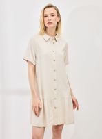 Vestido Camisero con Capas