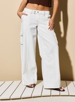 Jeans Cargo Color Low Rise